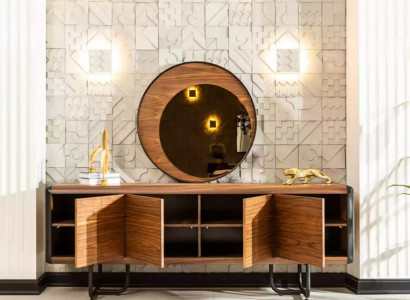 Luxus Sideboard Spiegel Holz Konsole Gruppe Schubladen Kommoden Konsolen